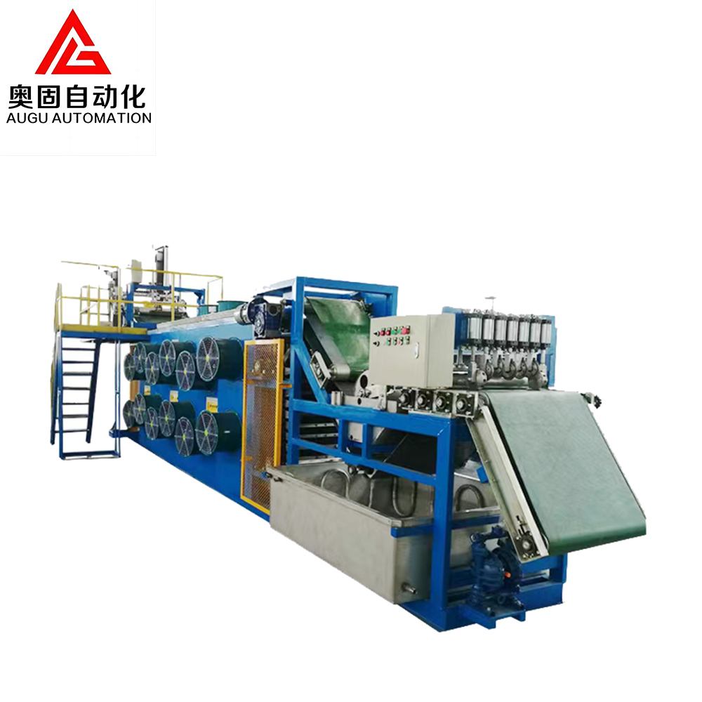 Línea de enfriamiento por lotes de Augu: imprescindible para las fábricas de caucho, personalizada para mayor comodidad.