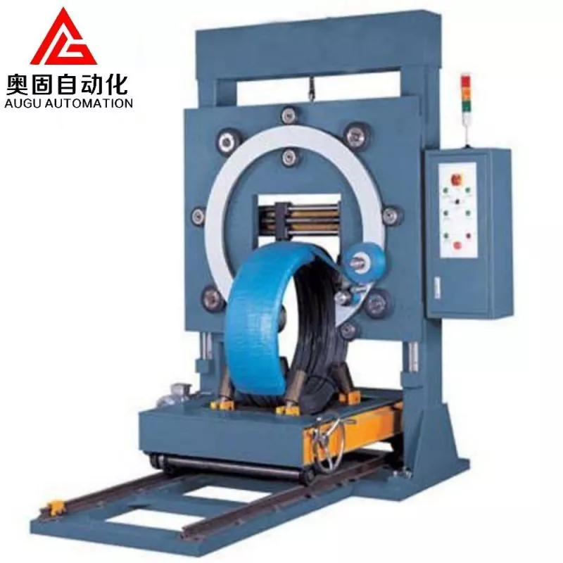 Máquina envasadora y bobinadora de neumáticos